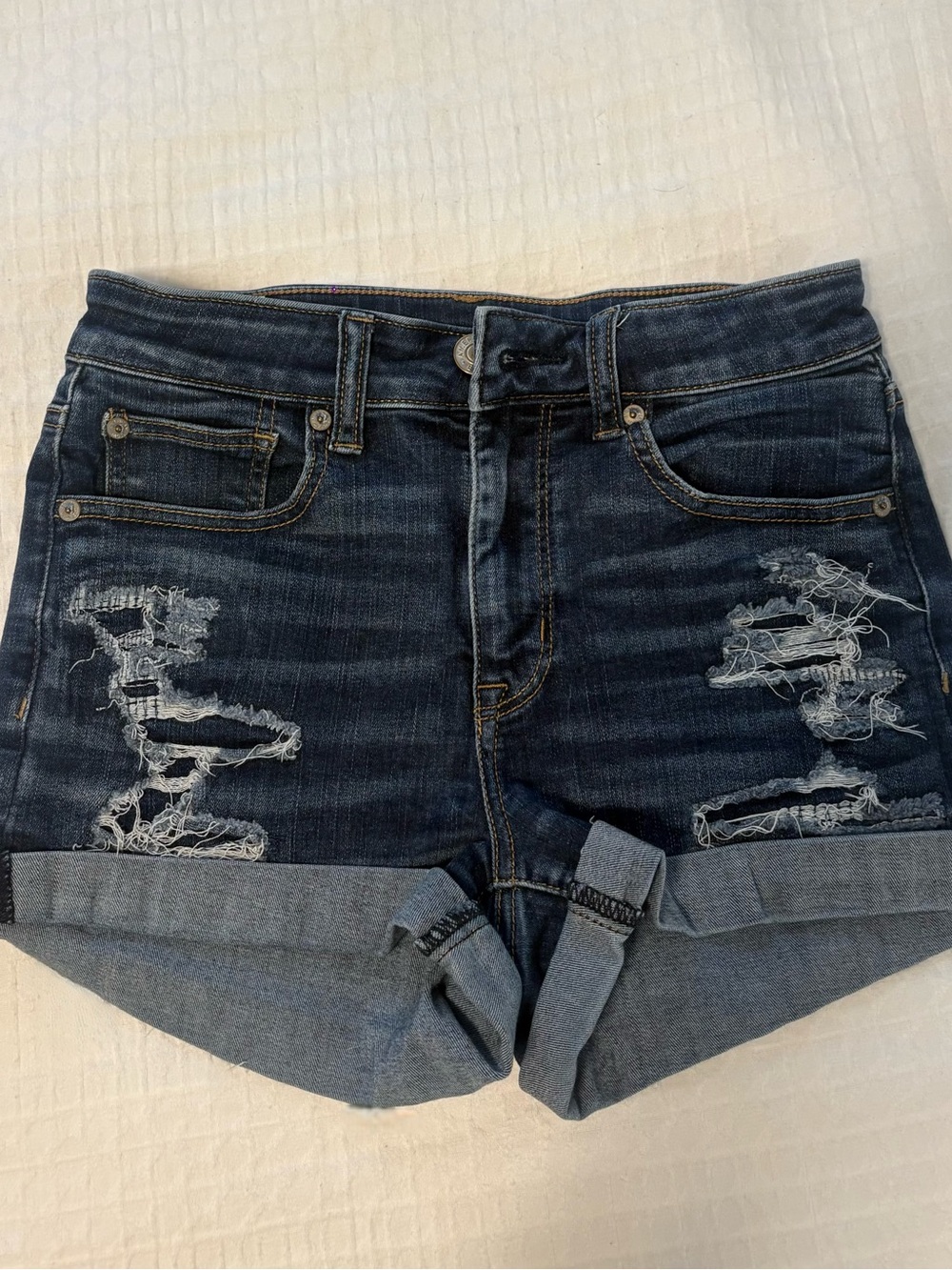American Eagle Outfitters Dark Blue Denim Shorts